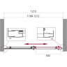 Душевая дверь 120 см BELBAGNO UNO UNO-195-BF-1-120-C-Cr