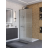 Душевая перегородка BELBAGNO UNO-L-1-TB-100-FL-GM 1000x2000 мм Оружейная сталь