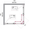 Душевой уголок 90x90 см BELBAGNO UNO UNO-195-A-2-90-P-Cr