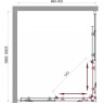 Душевой уголок BELBAGNO SELA-AH-2-100/90-P-Cr
