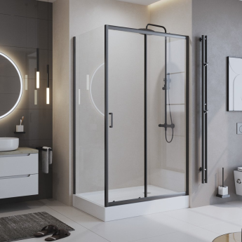 Душевой уголок BELBAGNO UNO-195-AH-1-110/90-C-NERO
