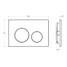 Кнопка смыва BELBAGNO BB-03C-GM оружейная сталь