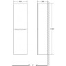 Шкаф подвесной BELBAGNO ANCONA-N-1500-2A-SC-GB-R